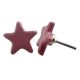 Pink Star Crackle Ceramic Knob